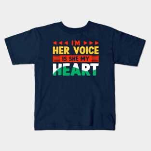 Autism Awareness I Am Her Voice Kids T-Shirt